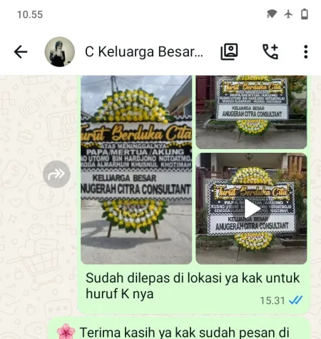 Pengiriman Papan Bunga Duka Duren Seribu Bojongsari